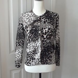 Croft and Barrow Animal Print Cardigan